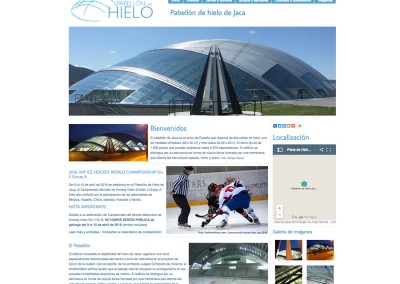 Web del Pabellón de Hielo de Jaca