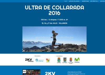 Web del 2KV Villanúa y la Ultra Collarada
