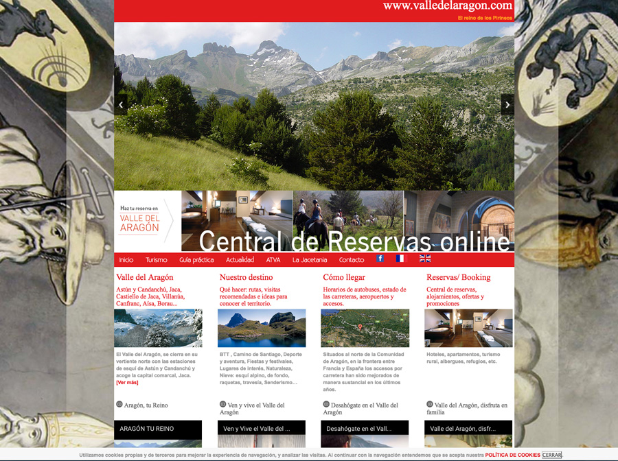 Web de la Asociación Turística del Valle del Aragón: responsive