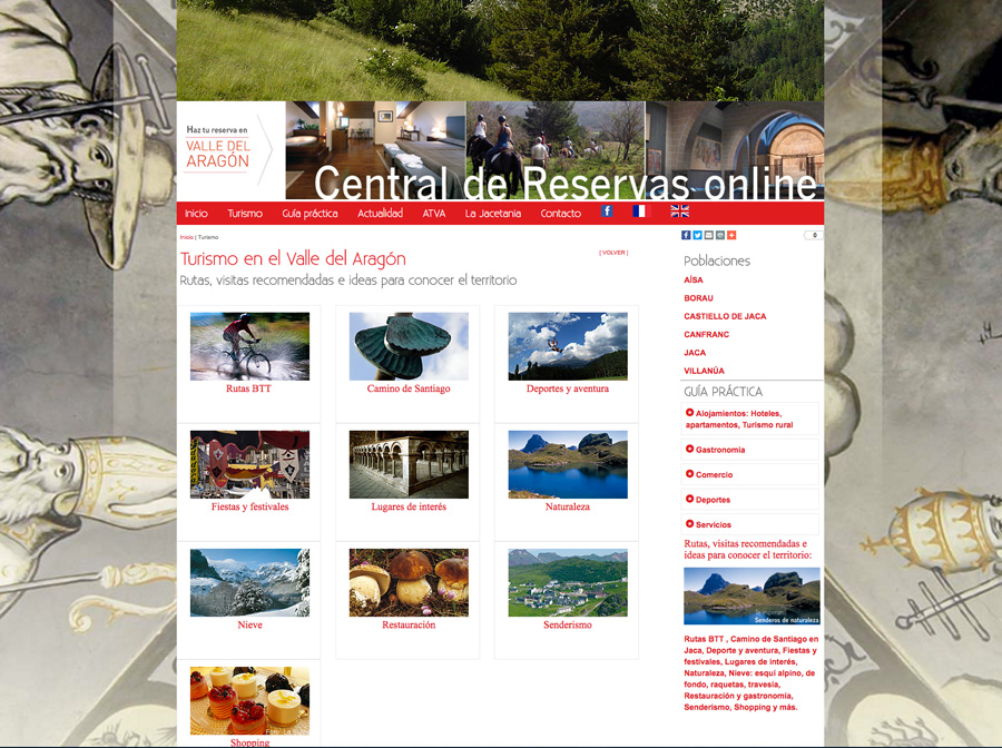 Web de la Asociación Turística del Valle del Aragón: responsive