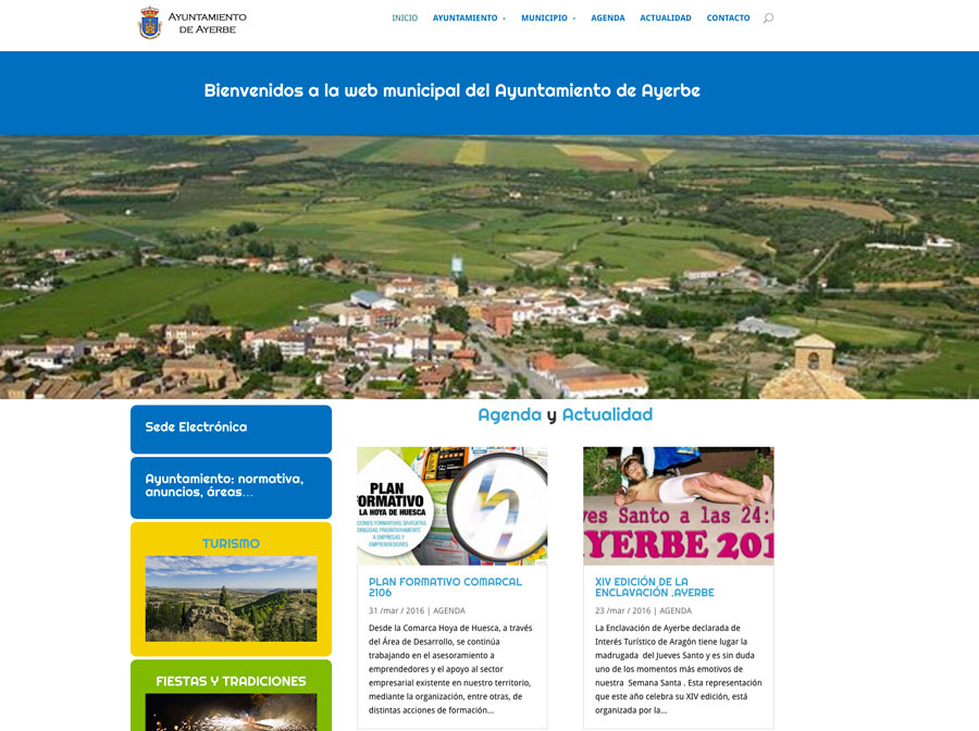 Web del Ayuntamiento de Ayerbe