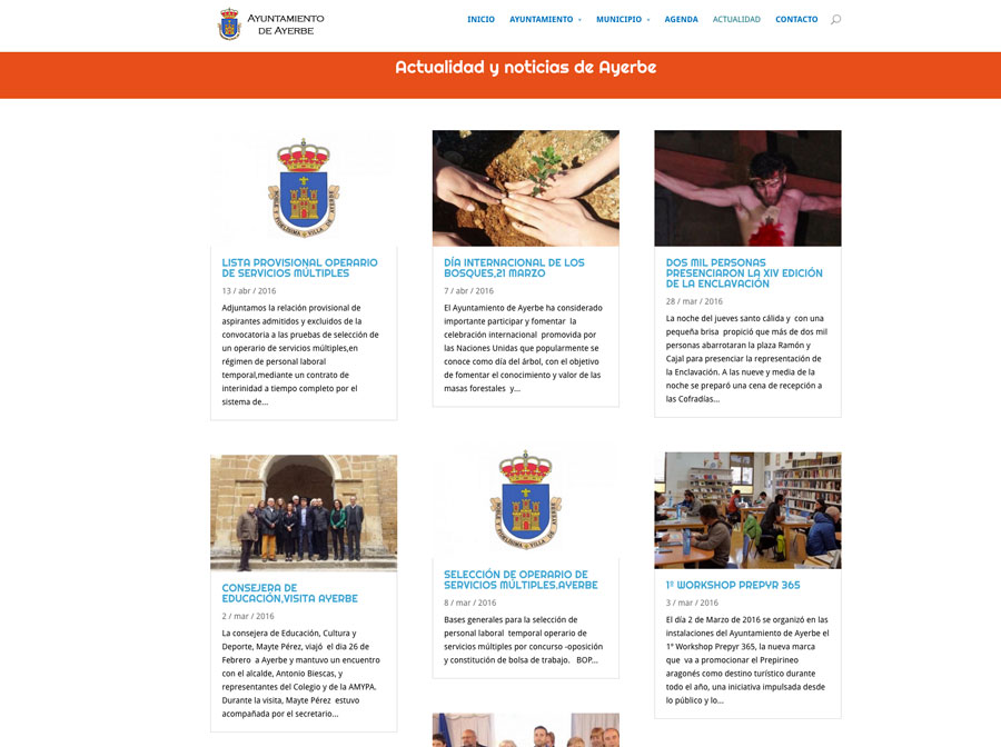Web del Ayuntamiento de Ayerbe