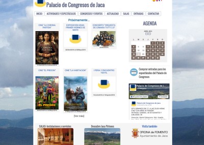 Web del Palacio de Congresos de Jaca: renovada y responsive