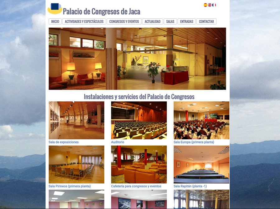 Web del Palacio de Congresos de Jaca: renovada y responsive