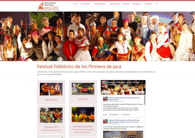 Web del Festival Folklórico de Jaca