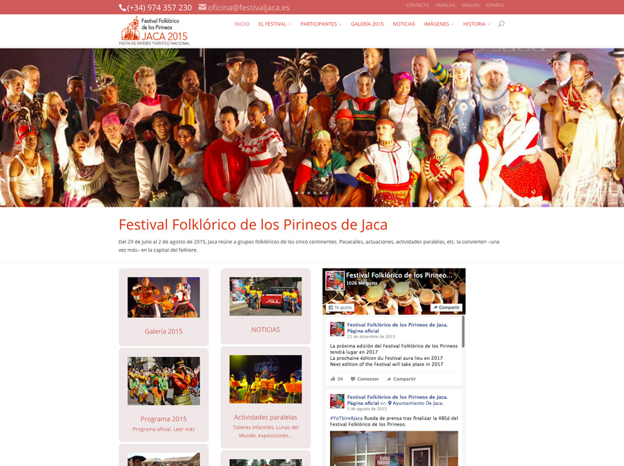 Web del Festival Folklórico de Jaca