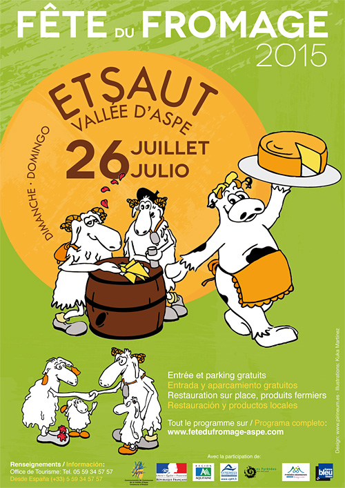 Diseño de material promocional para la Fête du Fromage de Etsaut