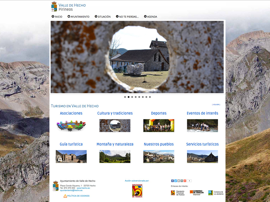 Web turística y municipal del Ayuntamiento de Hecho