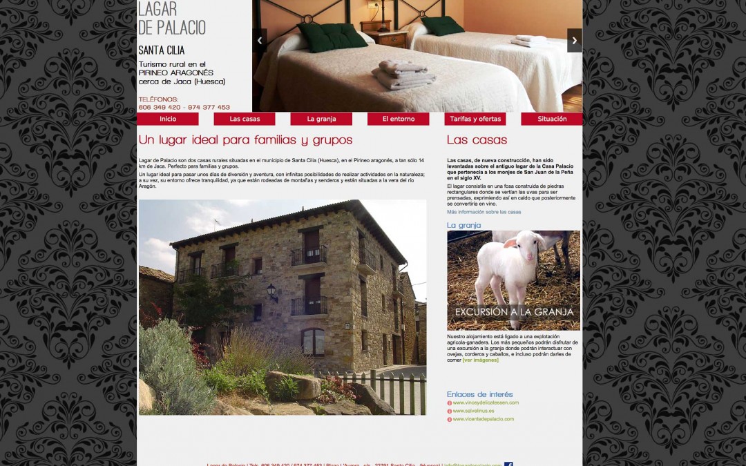 Web de la casa rural Lagar de Palacio