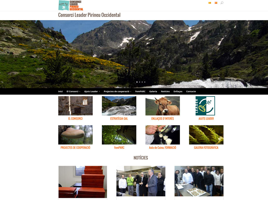 Web del Consorci Leader Pirineu Occidental