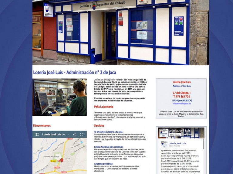 Web de Loterías José Luis en Jaca
