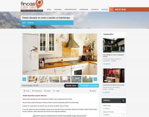 web de Fincas Luisa Sanz (www.fincasluisasanz.com). Un sitio inmobiliario completamente responsive y modificable, realizado sobre WordPress.