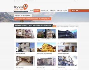 web de Fincas Luisa Sanz (www.fincasluisasanz.com). Un sitio inmobiliario completamente responsive y modificable, realizado sobre WordPress.