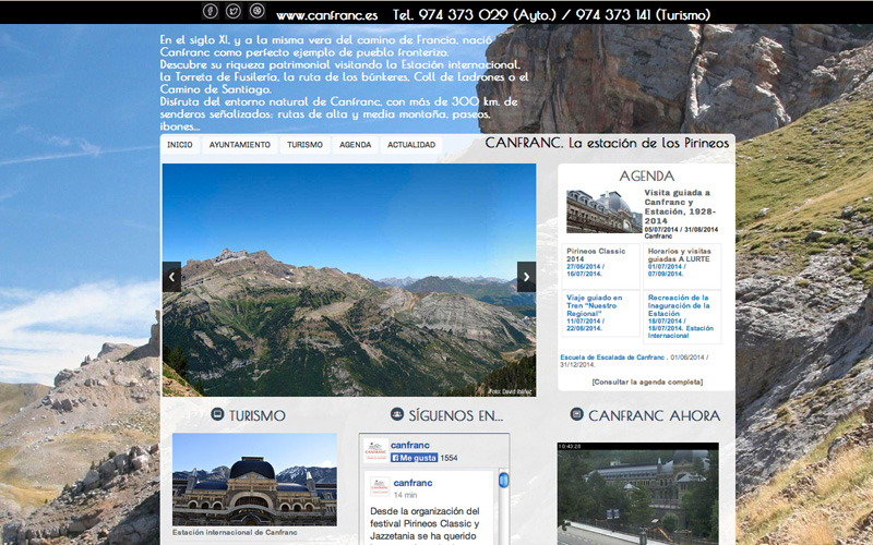 El sitio web de Canfranc (www.canfranc.es) se renueva