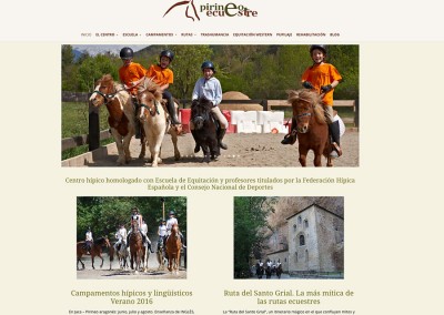 Web de Pirineo Ecuestre en WordPress