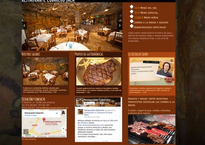 Web de Restaurante Cobarcho en Jaca