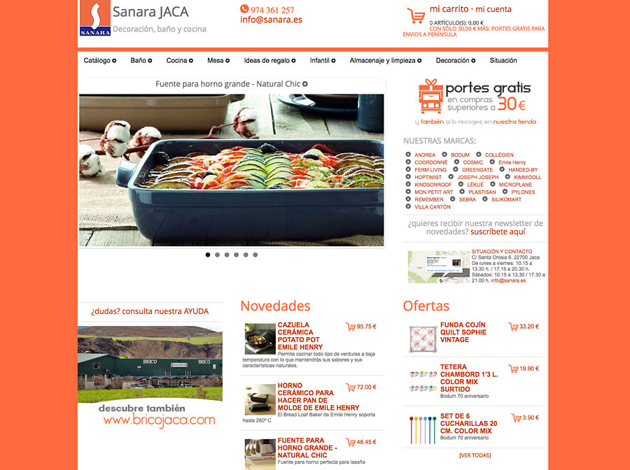 Tienda online SANARA JACA