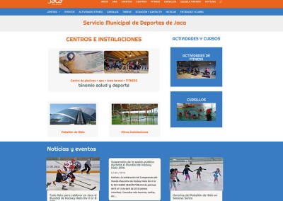 Web del Servicio Municipal de Deportes del Ayto. de Jaca