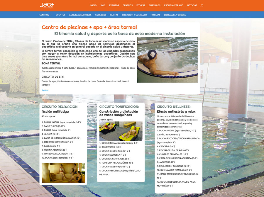 Web del Servicio Municipal de Deportes del Ayto. de Jaca