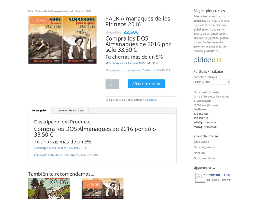 Tienda online sencilla en WordPress