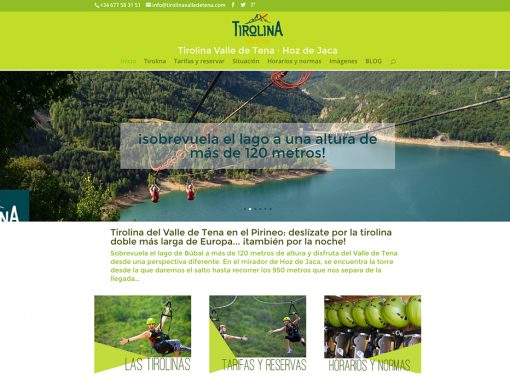 Web de la Tirolina Valle de Tena