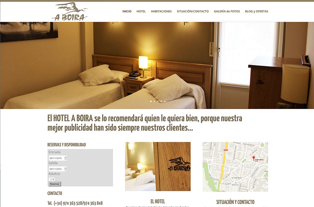 Web del Hotel A Boira Jaca