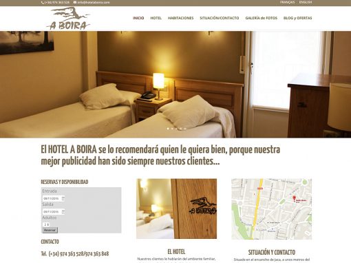 Web del Hotel A Boira Jaca