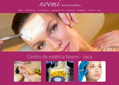 Web Centro de estética Noemí Jaca