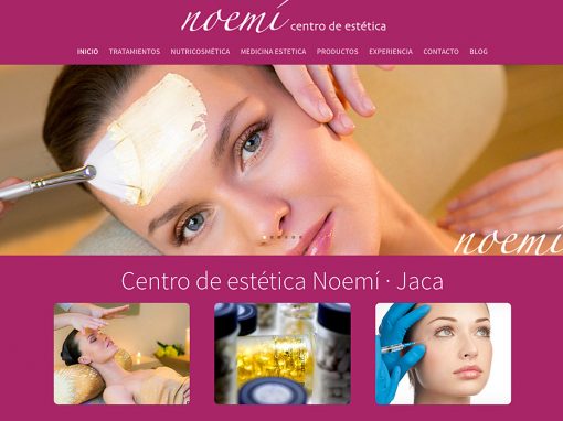Web Centro de estética Noemí Jaca
