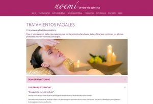 Diseño web en wordpress de centro estética Noemí Jaca