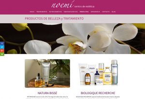 Diseño web en wordpress de centro estética Noemí Jaca