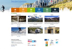 Rediseño de la web turística de la Comarca de la Jacetania (www.aspejacetania.com) para hacerla responsive y actualizar su diseño.