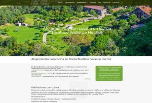 Web en WordPress para la Borda Bisaltico de Echo (www.bordabisaltico.com). Un completo sitio web con información sobre el camping, restaurante, apartamentos, sala para eventos y bungalows de este establecimiento del Valle de Hecho. 
