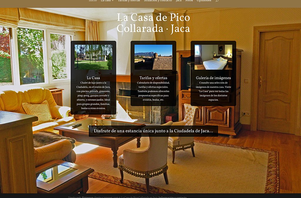 Web en WordPress para alquiler turístico: La Casa de Pico Collarada