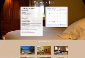 Web en WordPress de alquiler La Casa de Pico Collarada · Jaca