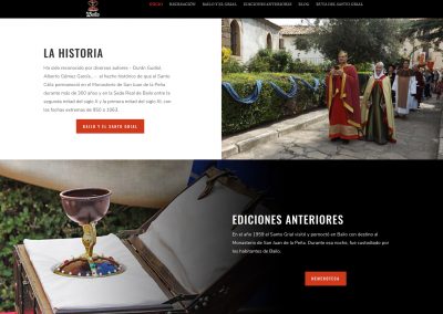 Web de la Recreación histórica del Santo Grial de Bailo