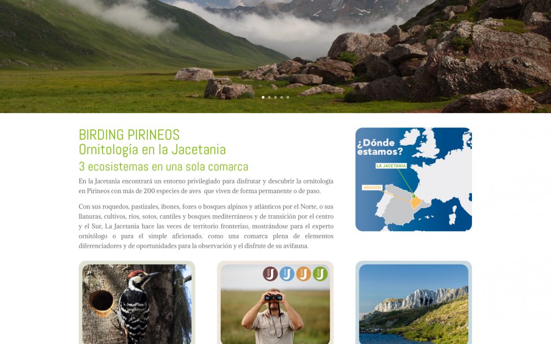 Web de turismo ornitológico de la Jacetania: Birding Pirineos