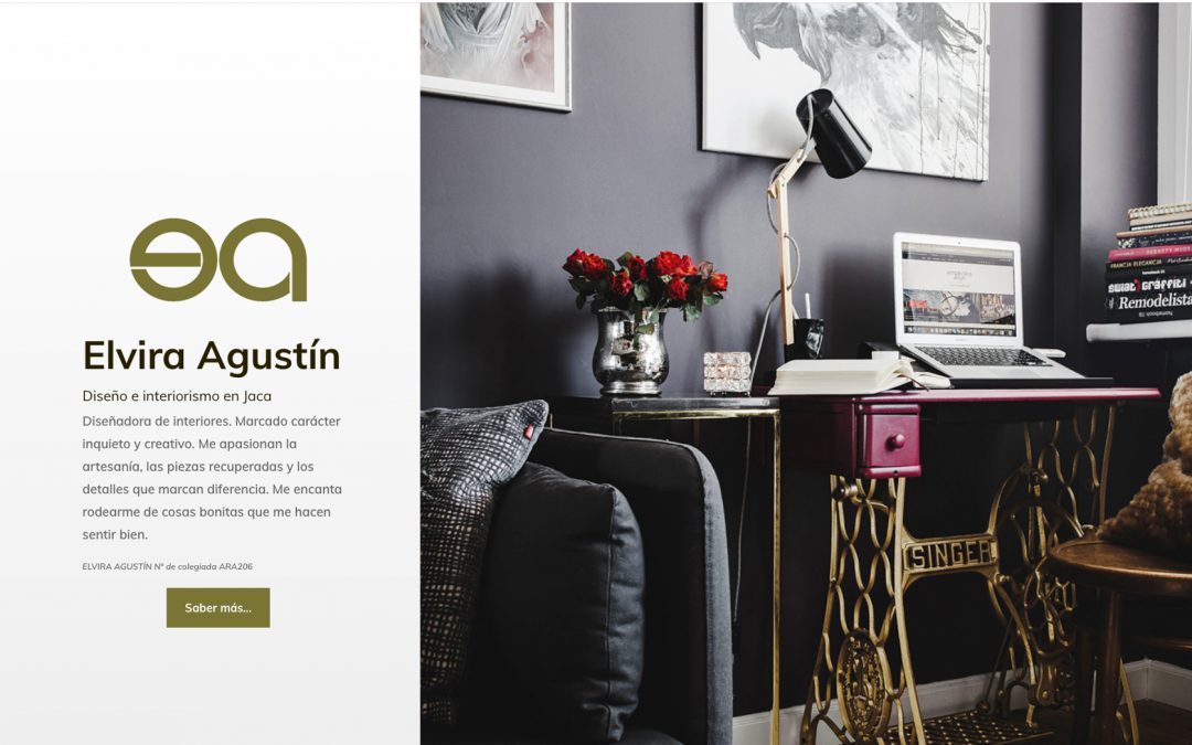 Web corporativa Elvira Agustín · Diseño e Interiores