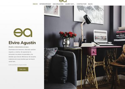 Web corporativa Elvira Agustín · Diseño e Interiores