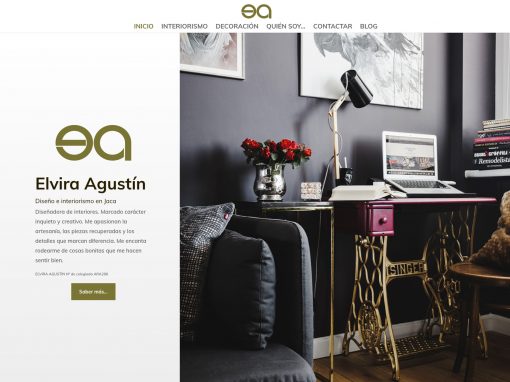 Web corporativa Elvira Agustín · Diseño e Interiores