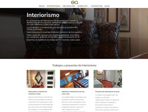 Web corporativa realizada para la empresa  Elvira Agustín · Diseño e interiorismo  Estamos encantados de haber podido realizar para Elvira Agustín una web adaptable en WordPress para mostrar su trabajo y proyectos como diseñadora de interiores. Con sede en Santa Cilia, lleva dedicada al interiorismo más de 20 años y en 2018 ha abierto su propio estudio de diseño,  centrado en la realización de proyectos residenciales, el asesoramiento on line y los espacios profesionales.