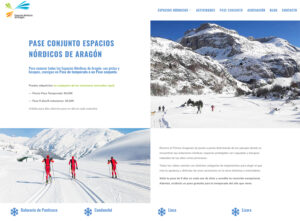 Diseño de web  en WordPress para Espacios Nórdicos de Aragón. Descripción de los espacios nórdicos y las actividades que se pueden realizar, blog con la actualidad...  Web oficial de la Asociación «Espacios Nórdicos de Aragón» con un doble objetivo: desarrollar este sector por dos vías, la turística y la deportiva, aunando esfuerzos en su mejora constante y reivindicar los espacios nórdicos dentro del sector de la nieve en Aragón. Ver http://www.espaciosnordicosdearagon.es/