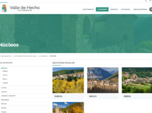 Webs municipales Jacetania y Alto Gállego y web comarca Alto Gállego